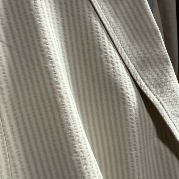 NEW Talbots Ivory Khaki Striped Blazer Jacket Sz 16 Single Button 3/4 Sleeve - Picture 4 of 8